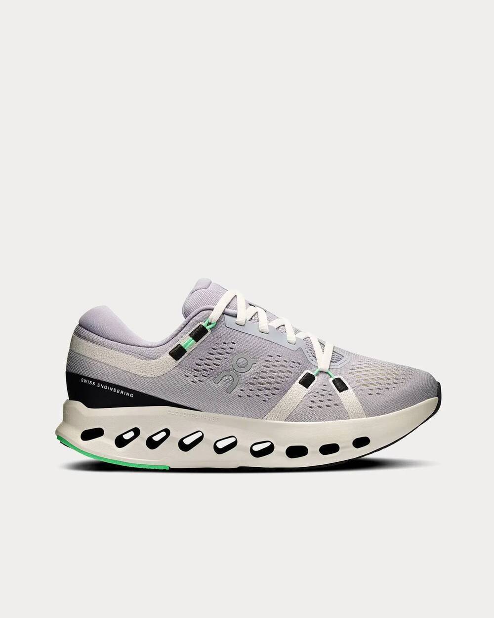 NEW ON CLOUD women's cloudsurfer 2 running shoes in lilac/ivory